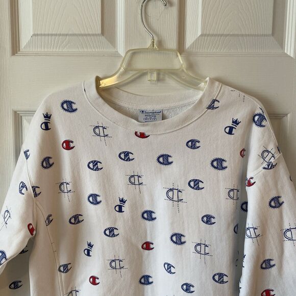 Vintage 90’s Champion Reverse Weave Sweatshirt Men’s Medium Spell Out Pullover - Picture 3 of 13